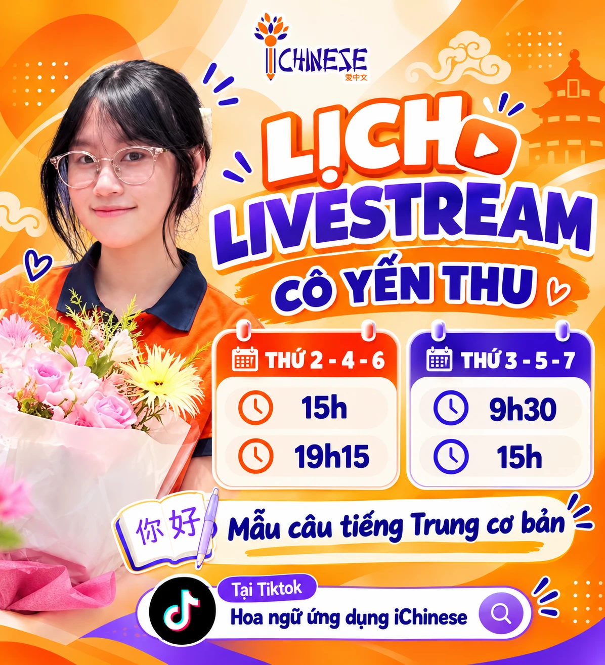 Lịch livestream cô Yến Thu