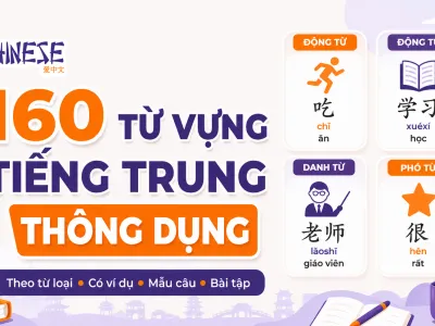 160 Từ Vựng Tiếng Trung Cơ Bản Theo Từ Loại